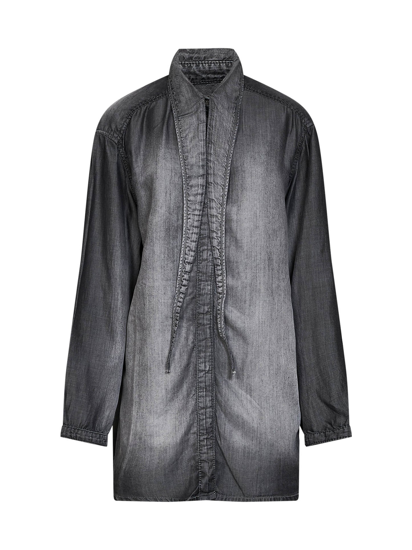 Grey coated fluid denim De-Arven-S shirt