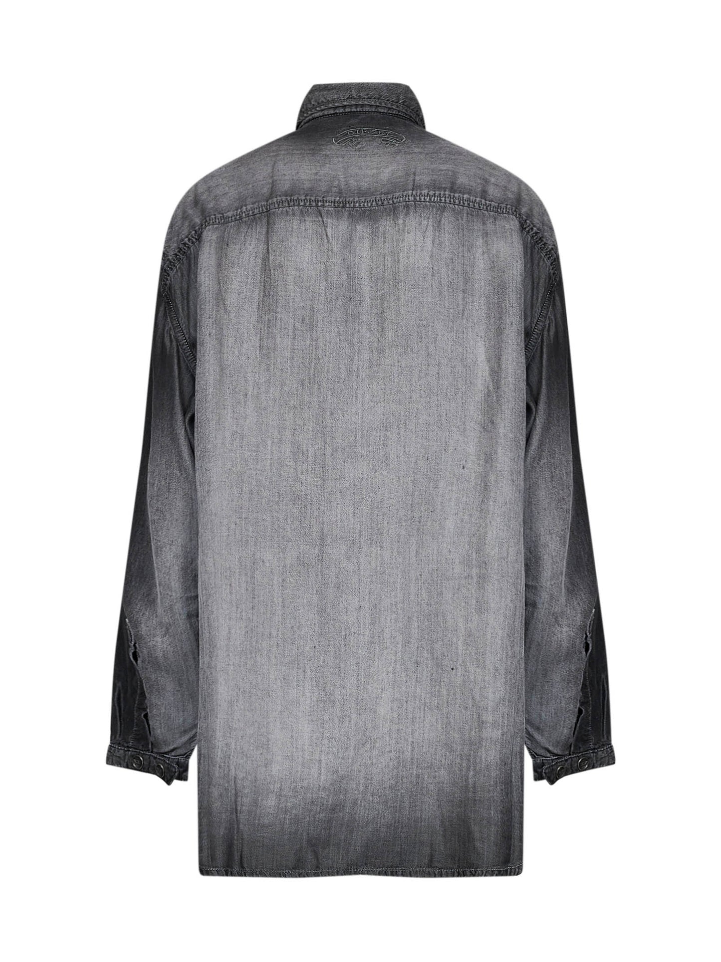 Grey coated fluid denim De-Arven-S shirt