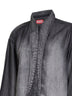 Grey coated fluid denim De-Arven-S shirt