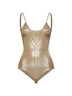 Body T-Imyny in jersey stretch metallizzato oro
