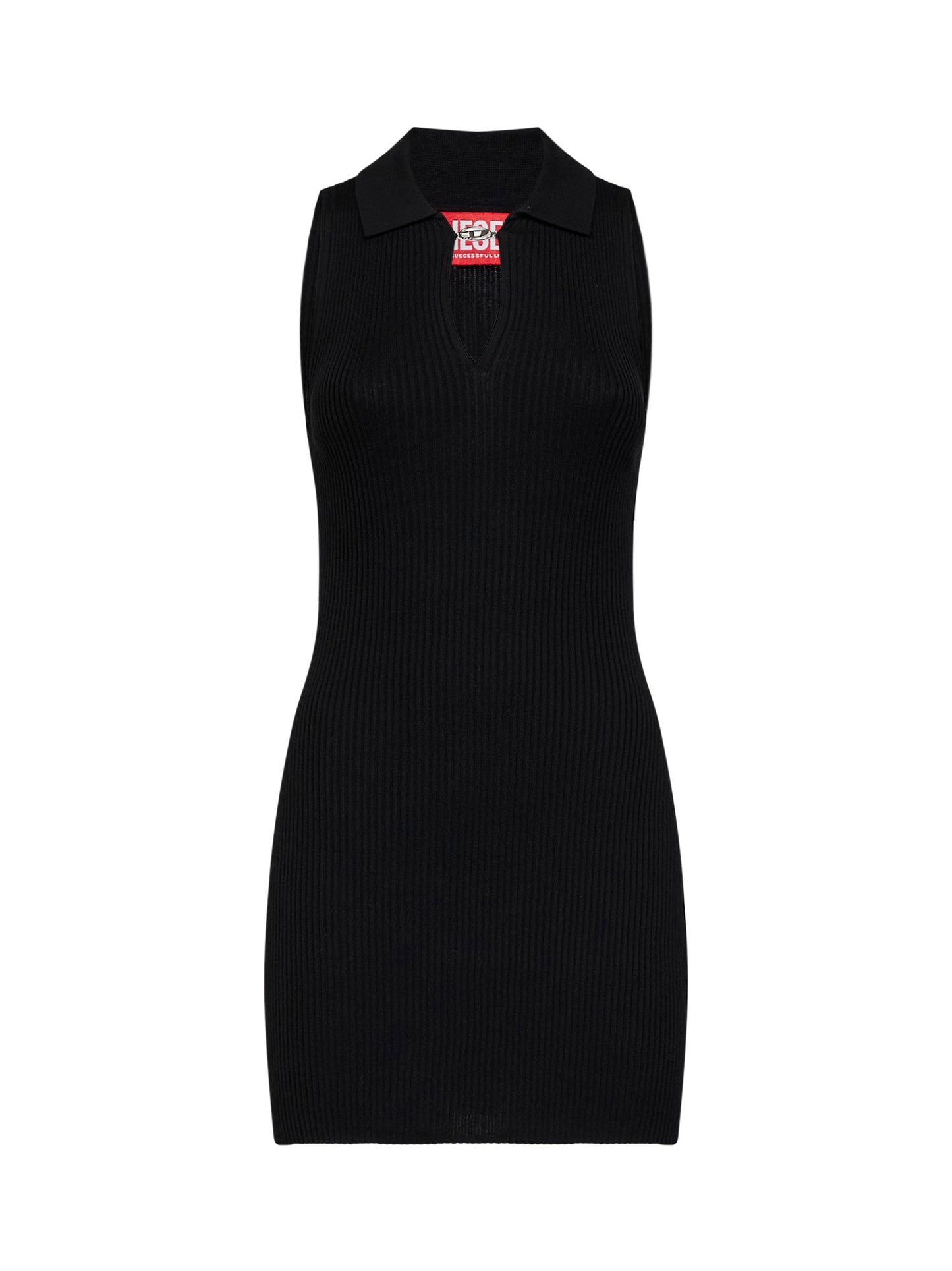 Miniabito M-Lilma in maglia a costine nera