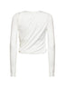 White ribbed jersey T-Asay-Pl long-sleeved T-shirt