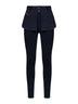 Jeans skinny a vita media D-Spika-Fsj2 in denim blu