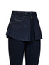 Jeans skinny a vita media D-Spika-Fsj2 in denim blu