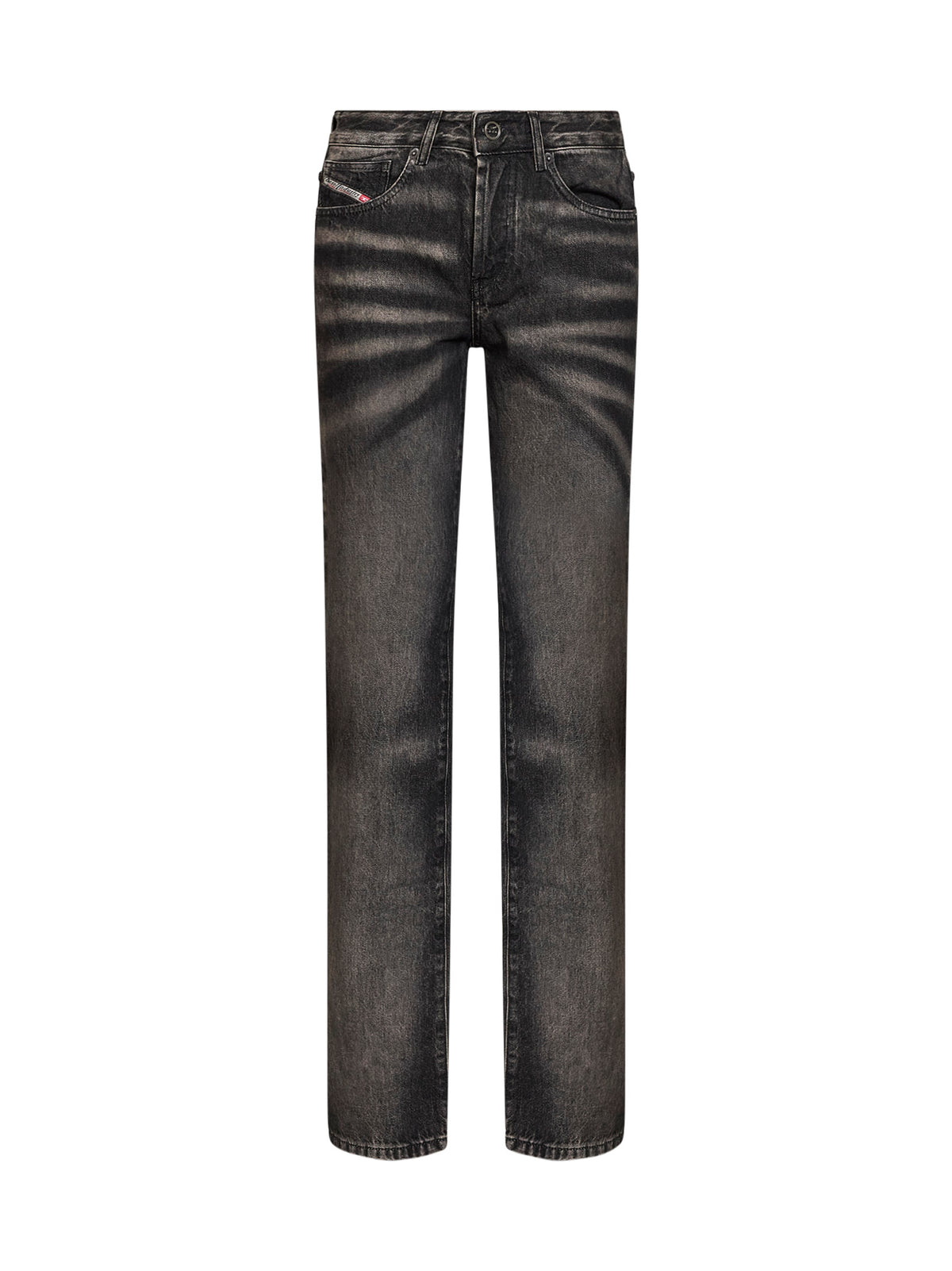Black denim D-Liet-Fsj regular mid-rise jeans