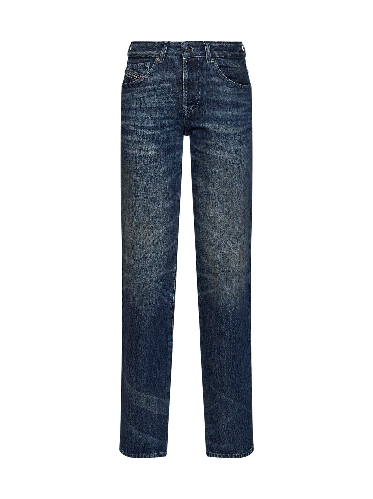 Jeans regular a vita media D-Liet-Fsj1 in denim blu