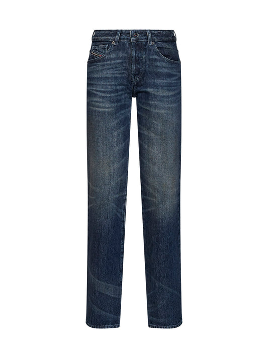 Blue denim D-Liet-Fsj1 regular mid-rise jeans