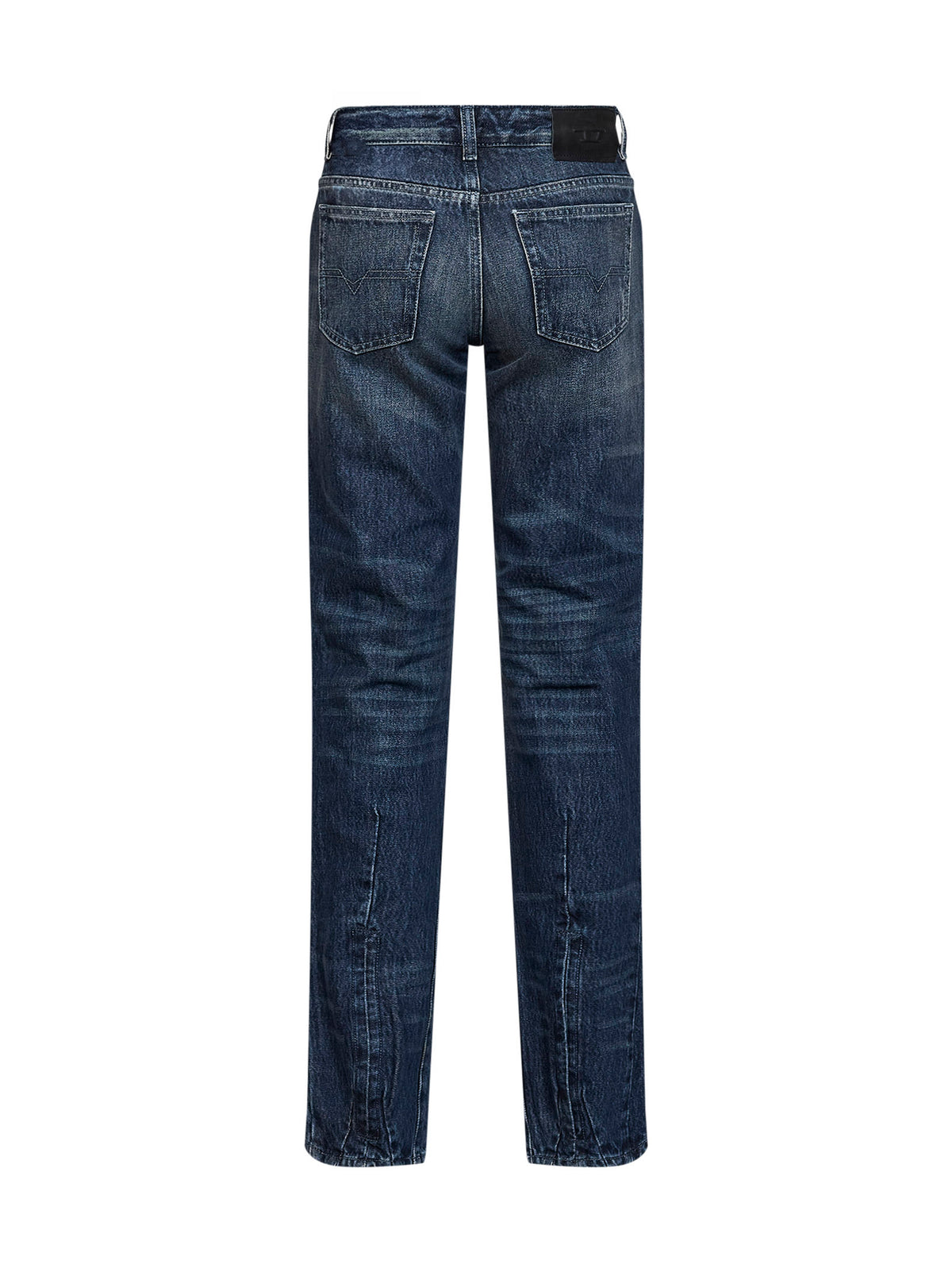 Jeans regular a vita media D-Liet-Fsj1 in denim blu