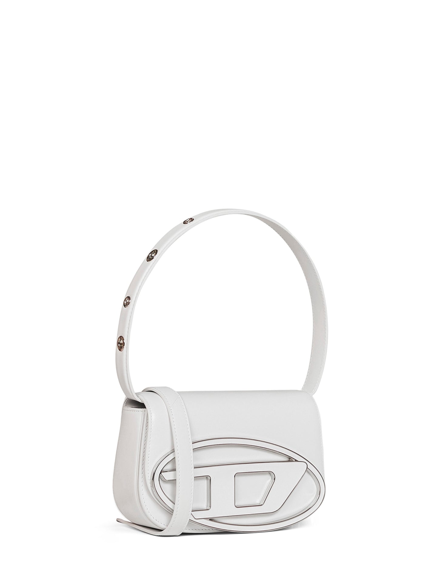 White 1DR shoulder bag with charms