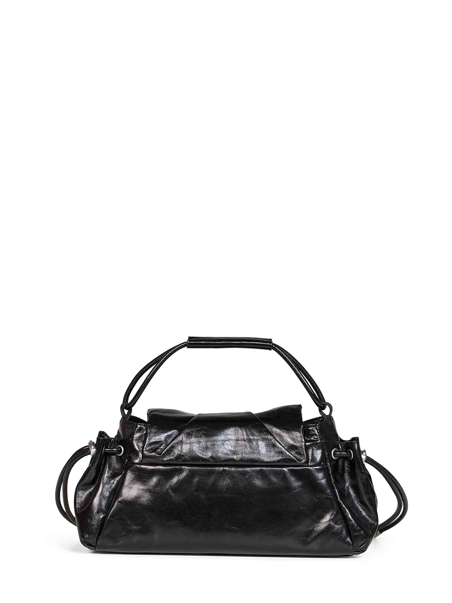 Black Scrunch-D top-handle bag