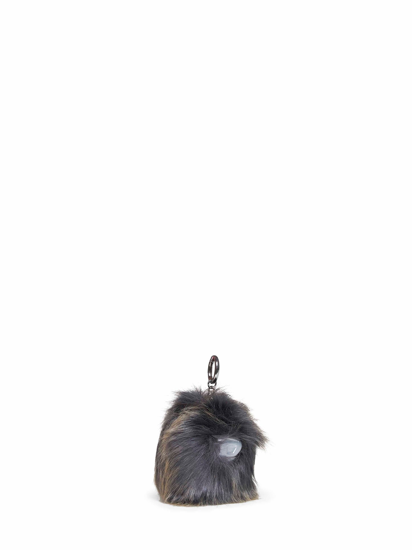 Charm peloso con pendente Monster grigio