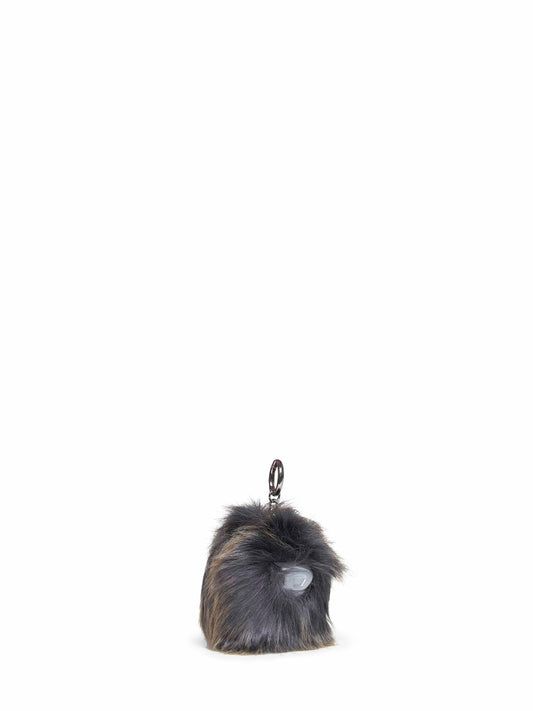 Grey Monster furry charm with pendant