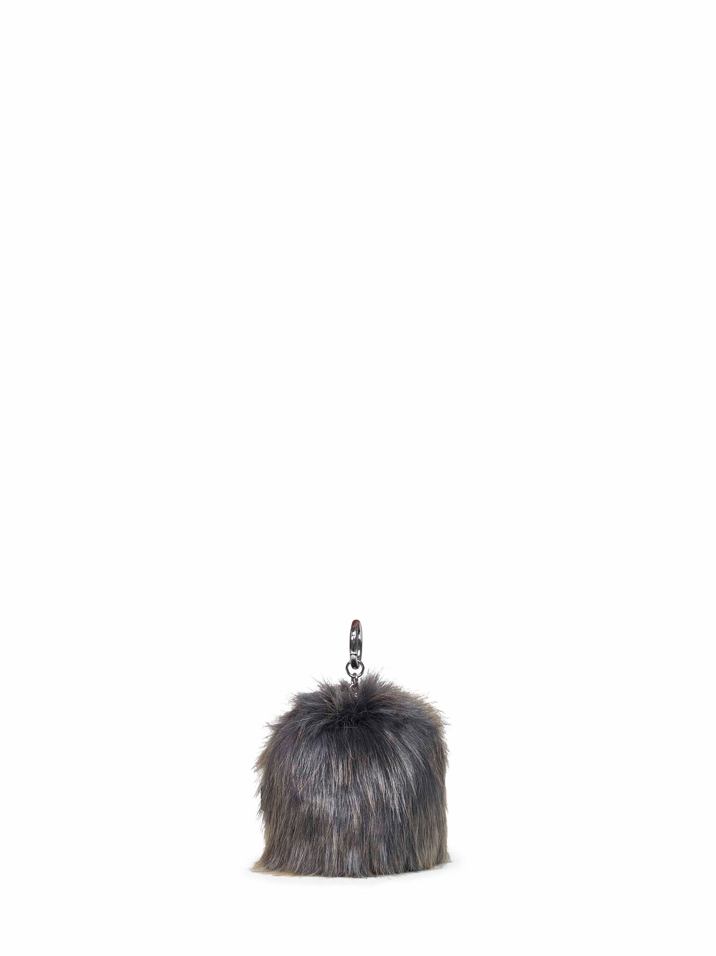 Charm peloso con pendente Monster grigio