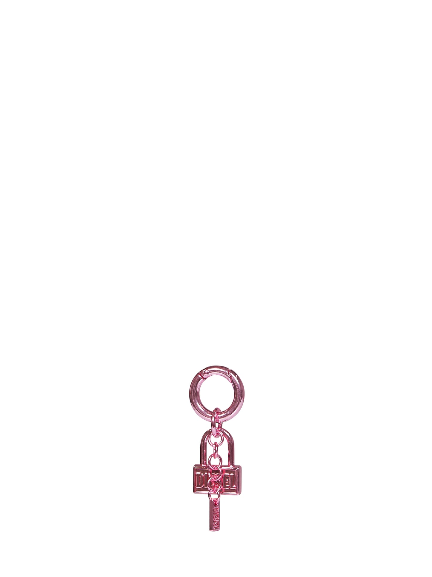 Charm in metallo con lucchetto Charm-Lock rosa