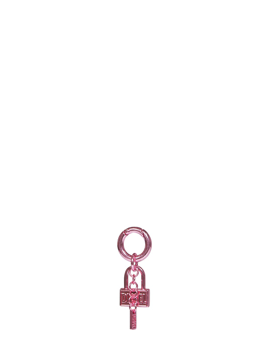 Pink metal Charm-Lock padlock charm