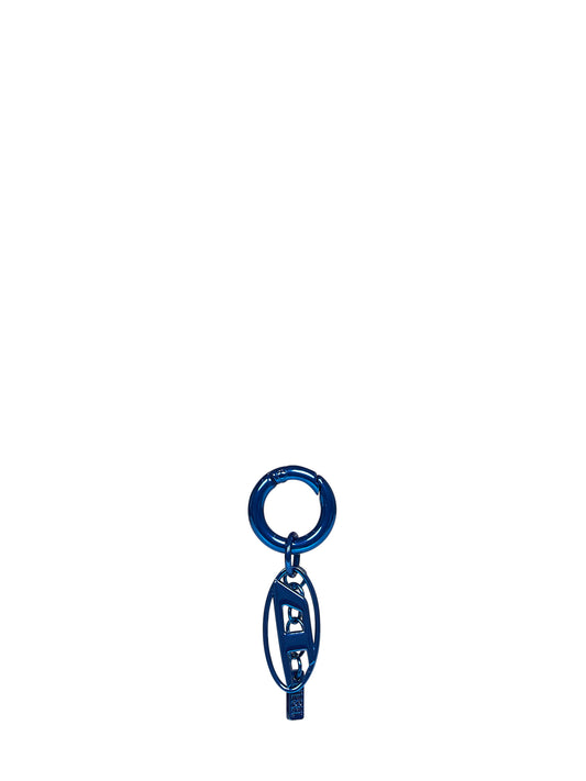 Blue metal Charm-Oval D charm