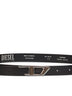 Black leather B-D-Logo belt