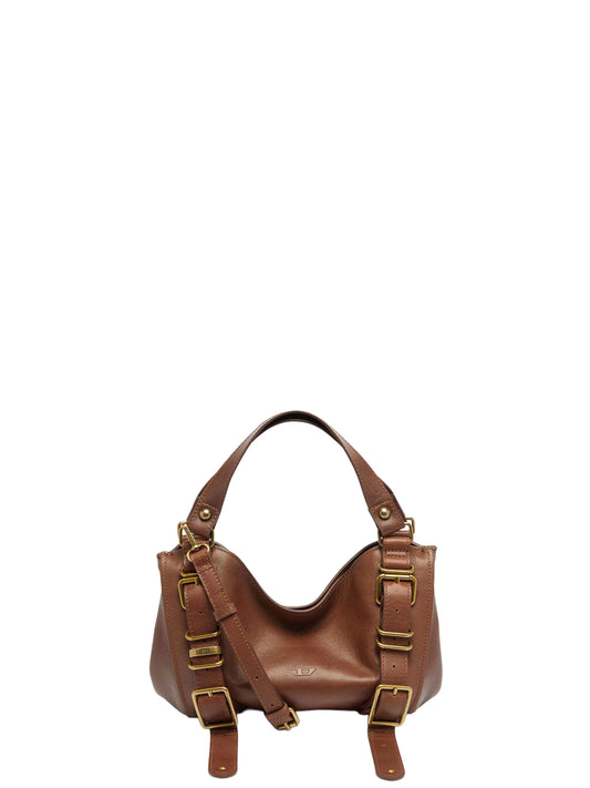 Borsa piccola con manici D-One castagna