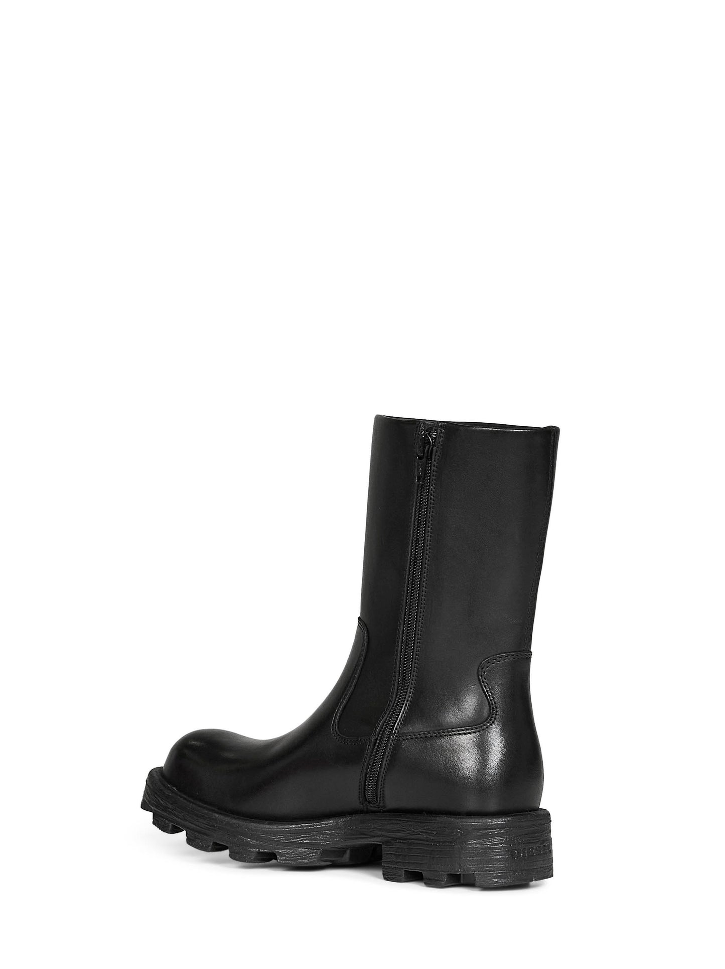 Black D-Hammer cut-out biker boots
