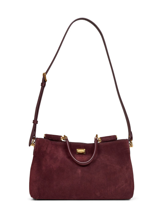 Borsa a mano con tracolla Vittoria media bordeaux
