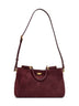 Burgundy Vittoria medium handbag with shoulder strap