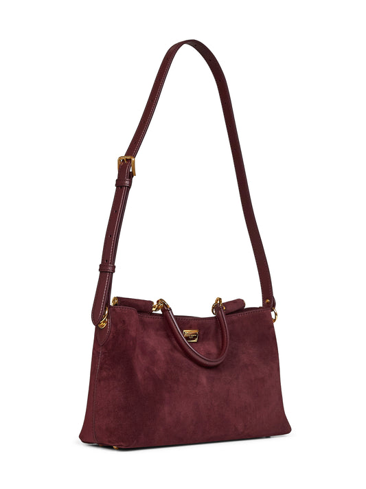 Borsa a mano con tracolla Vittoria media bordeaux