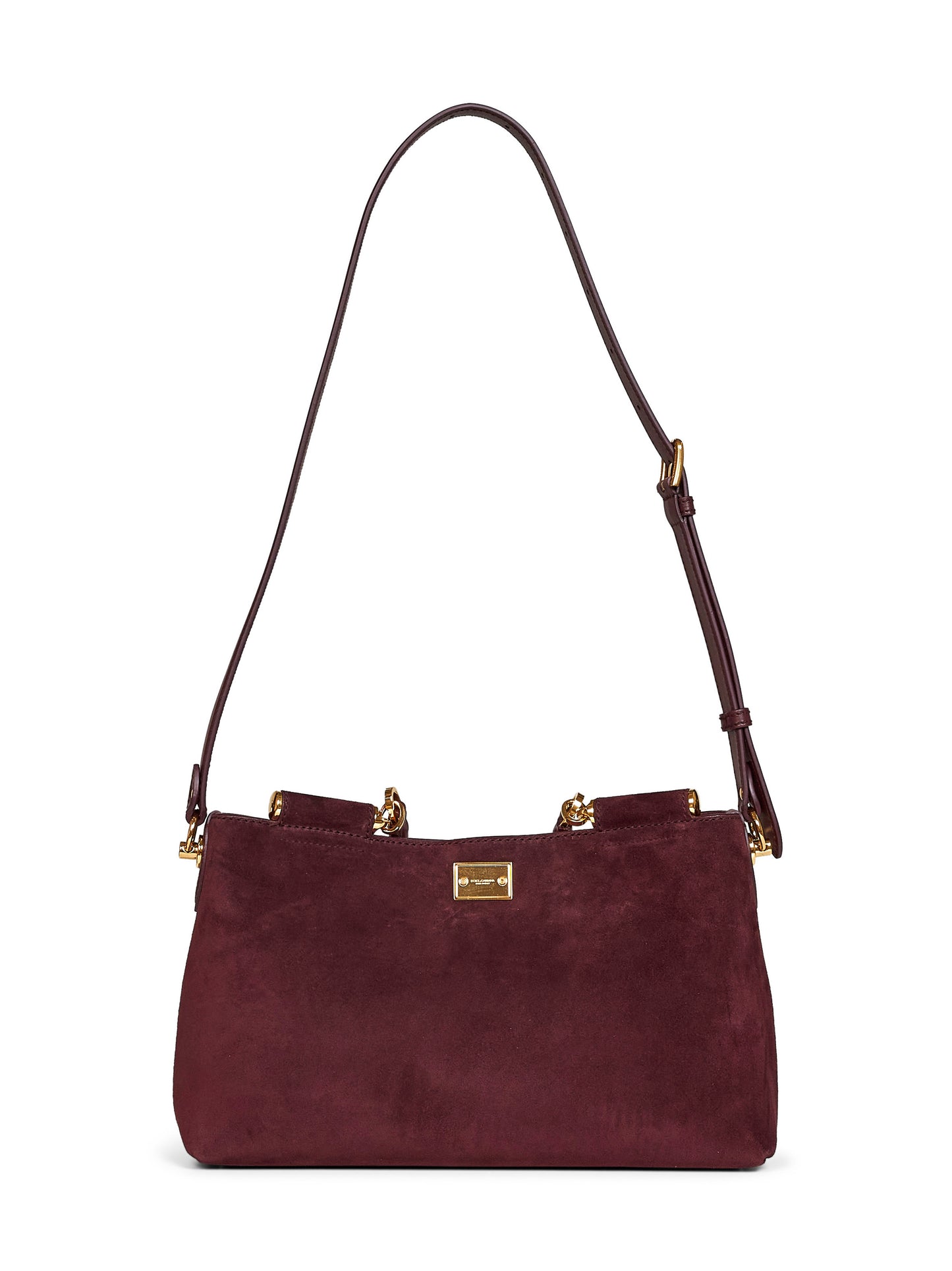 Burgundy Vittoria medium handbag with shoulder strap