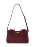 Burgundy Vittoria medium handbag with shoulder strap