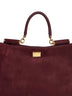 Burgundy Vittoria medium handbag with shoulder strap