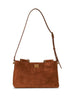 Borsa a mano con tracolla Vittoria media cammello