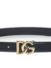 Cintura in pelle di vitello con logo DG