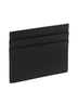 Portacarte in pelle con placca-logo