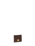 Dark brown plongé calfskin leather card holder