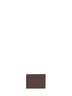 Dark brown plongé calfskin leather card holder