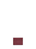 Burgundy plongé calfskin leather card holder