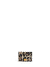 Leo-print Dauphine card holder with logo tag