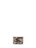 Leo-print Dauphine card holder with logo tag