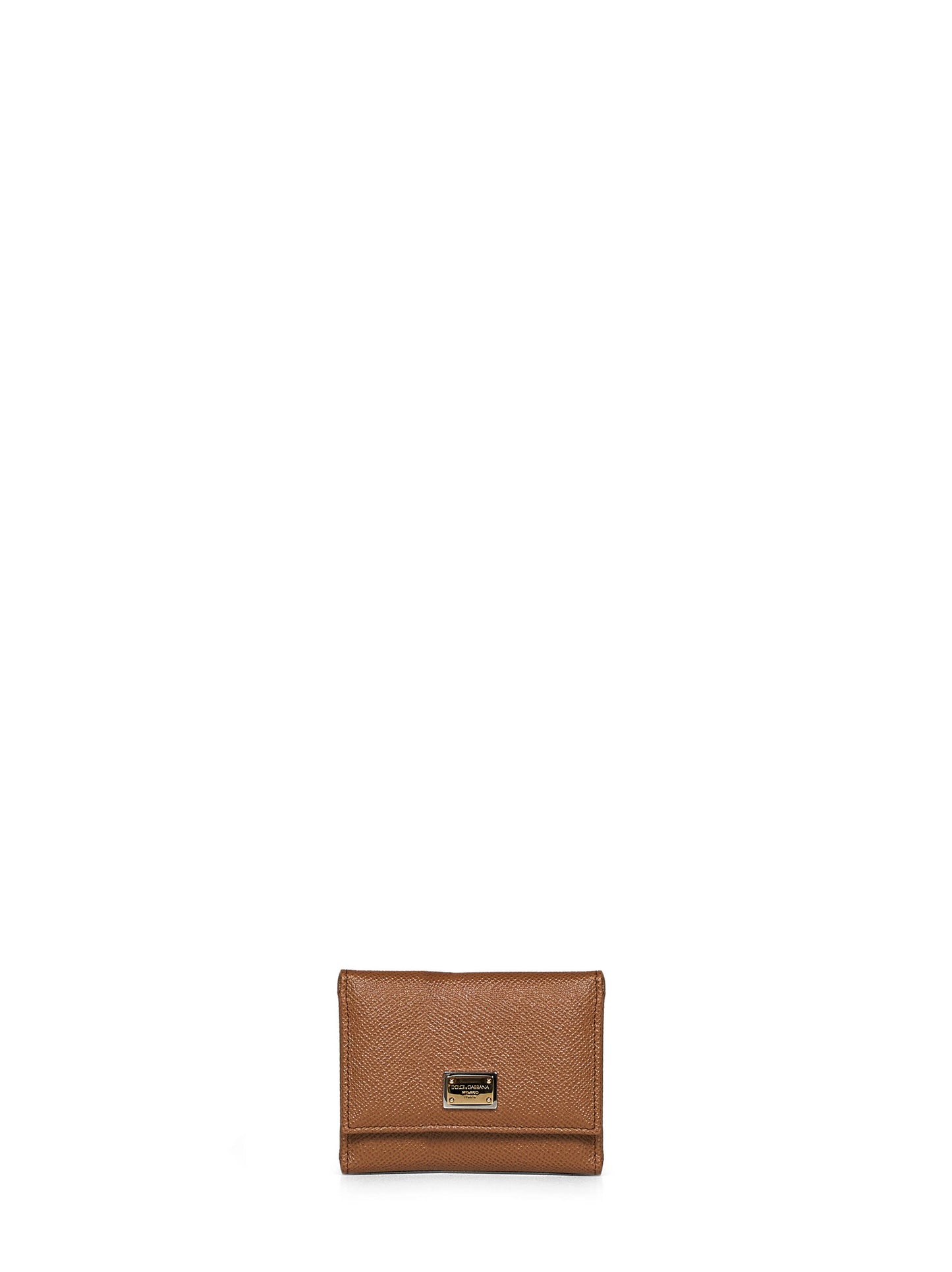 Portafoglio French Flap in pelle Dauphine caramello