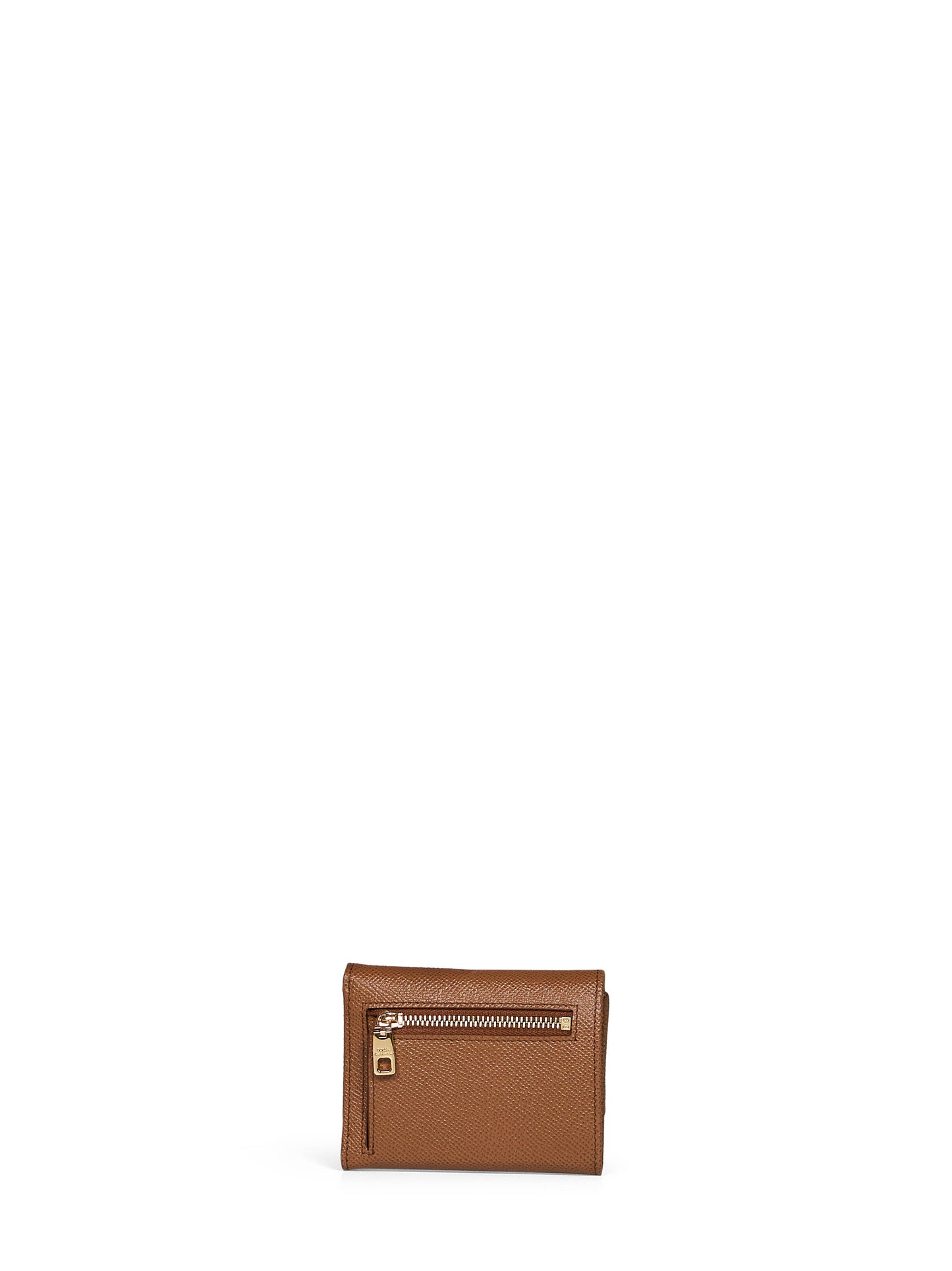 Portafoglio French Flap in pelle Dauphine caramello
