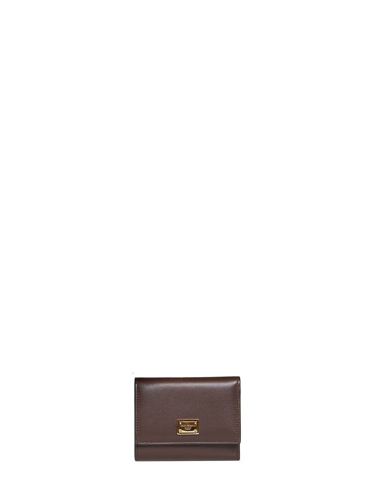 Dark brown plongé calfskin leather wallet
