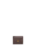 Dark brown plongé calfskin leather wallet