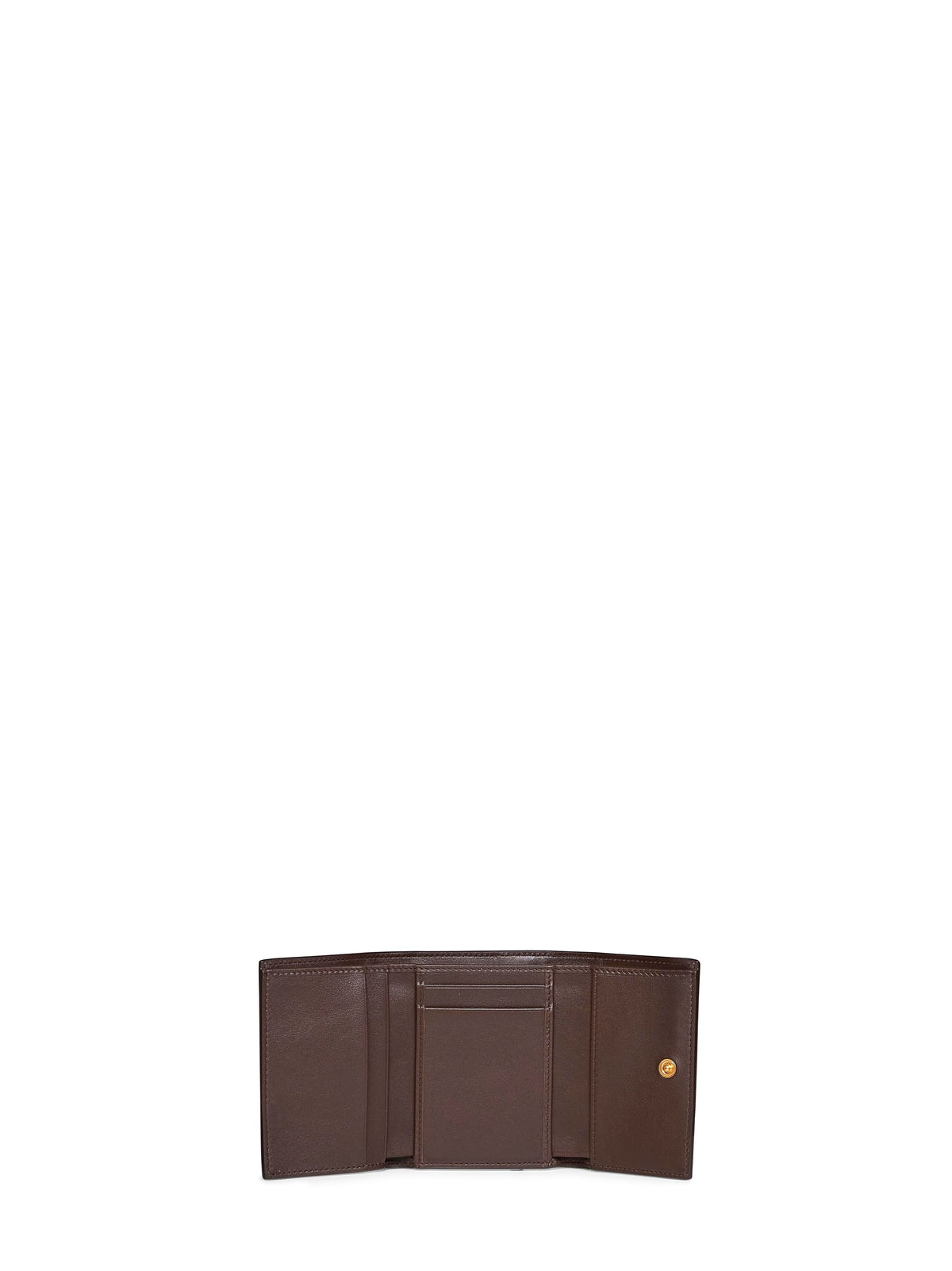 Dark brown plongé calfskin leather wallet