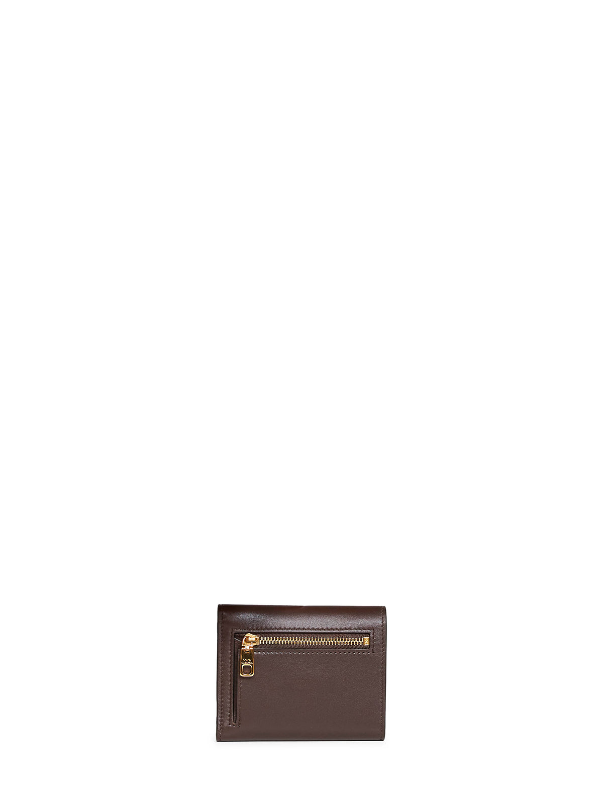 Dark brown plongé calfskin leather wallet