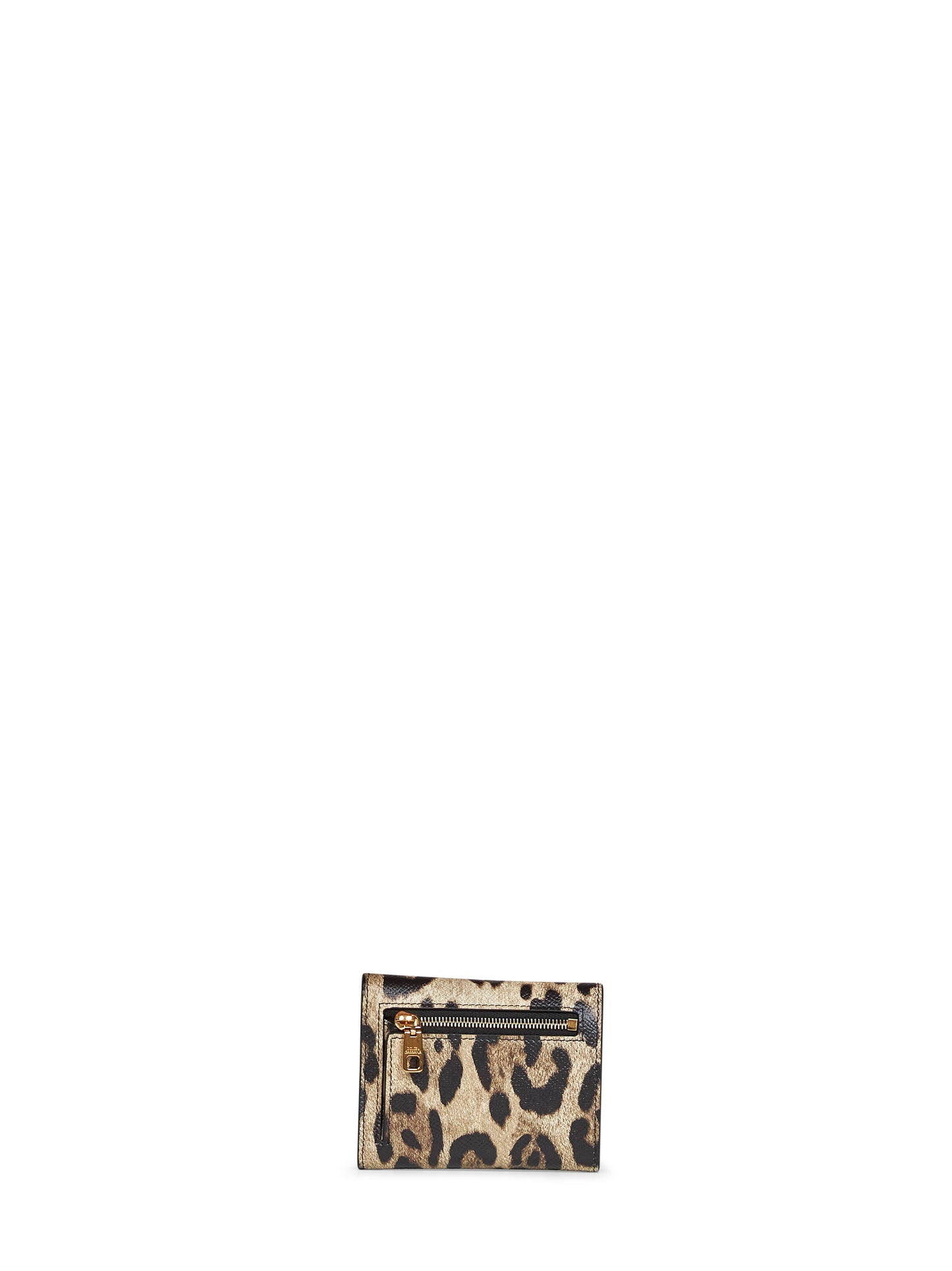 Leopard-print Dauphine leather wallet