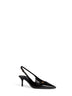 Décolleté slingback in pelle verniciata nera con logo DG