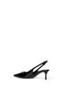 Décolleté slingback in pelle verniciata nera con logo DG