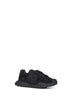 Sneakers low-top in pizzo e crosta di vitello nero