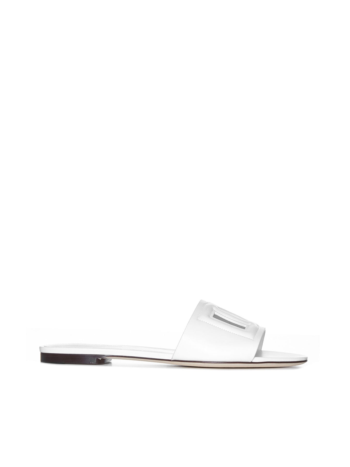 White leather slide