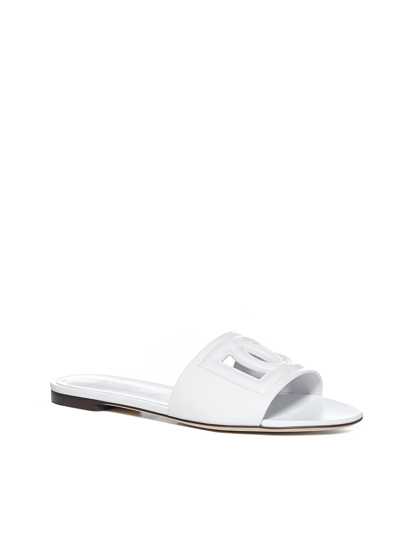 White leather slide