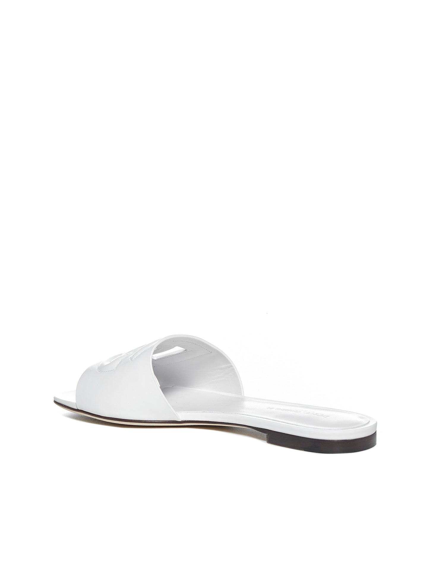 White leather slide